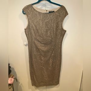 Ralph Lauren Dark Beige Formal Women Dress (midi length)